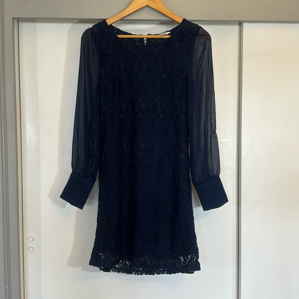 Navy blue long sleeve dress